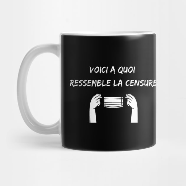 Voici a quoi ressemble la censure illustration avec un masque by JulieVie Design